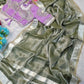 G-MEE Satin Silk Saree with Stitched Aangi Blouse with gota patti work