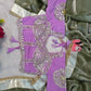 G-MEE Satin Silk Saree with Stitched Aangi Blouse with gota patti work
