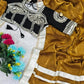 G-MEE Satin Silk Saree with Stitched Aangi Blouse with gota patti work