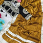 G-MEE Satin Silk Saree with Stitched Aangi Blouse with gota patti work