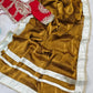 G-MEE Satin Silk Saree with Stitched Aangi Blouse with gota patti work