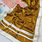 G-MEE Satin Silk Saree with Stitched Aangi Blouse with gota patti work