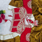 G-MEE Satin Silk Saree with Stitched Aangi Blouse with gota patti work
