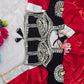 G-MEE Satin Silk Saree with Stitched Aangi Blouse with gota patti work