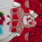 G-MEE Satin Silk Saree with Stitched Aangi Blouse with gota patti work