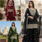 GMY Silk Mirror Work Sharara Set with Dupatta