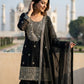 GMY Silk Mirror Work Sharara Set with Dupatta