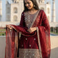 GMY Silk Mirror Work Sharara Set with Dupatta