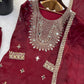 GMY Silk Mirror Work Sharara Set with Dupatta
