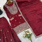 GMY Silk Mirror Work Sharara Set with Dupatta