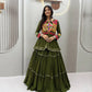 Gamthi Mirror Tiered Koti Lehenga