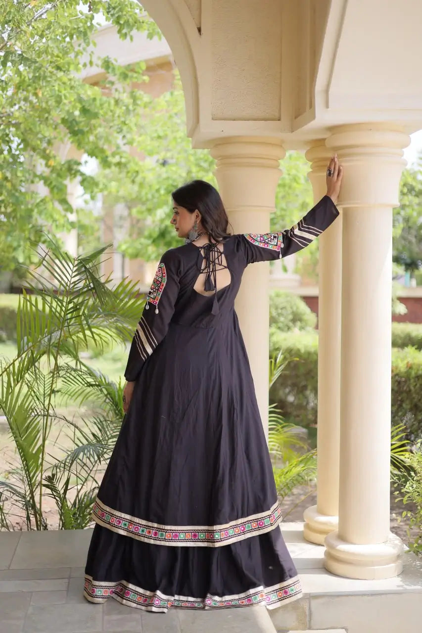 Gamthi Mirror Work Lehenga Set