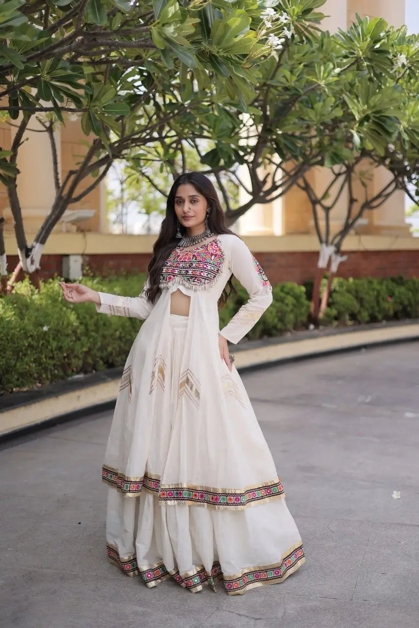 Gamthi Mirror Work Lehenga Set