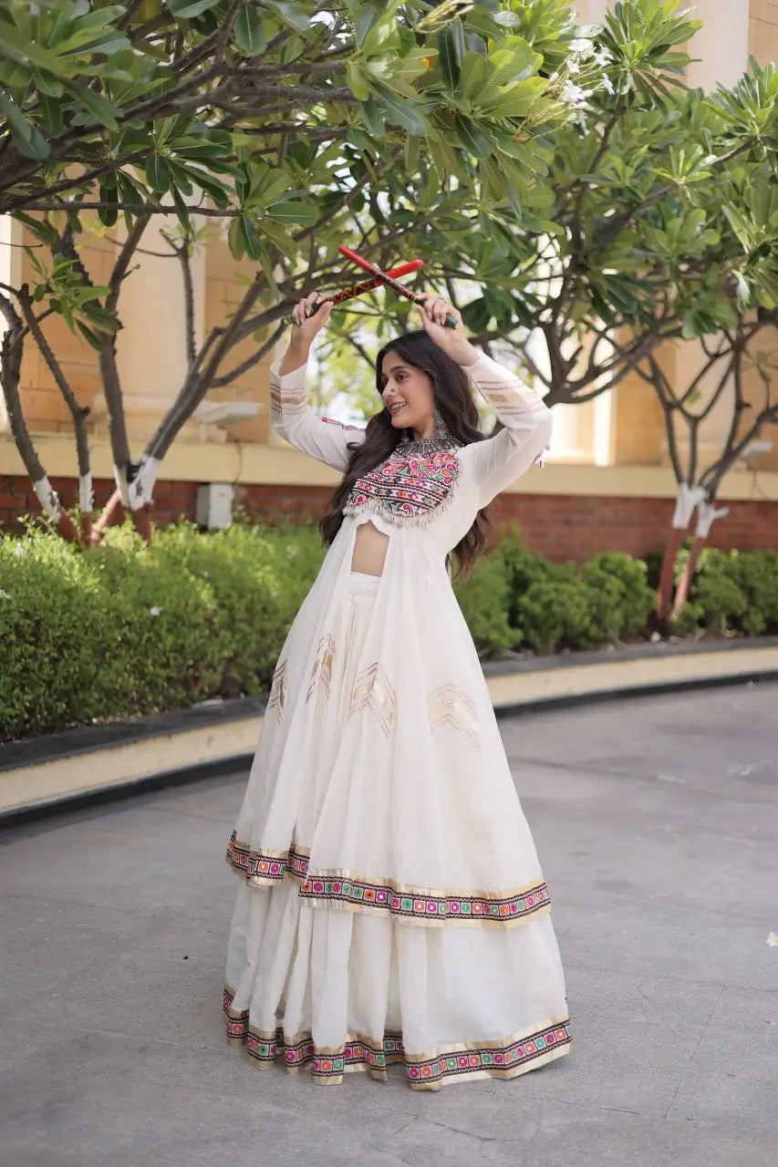 Gamthi Mirror Work Lehenga Set