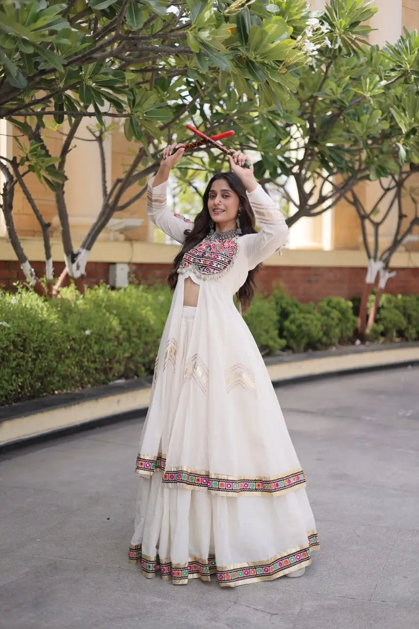 Gamthi Mirror Work Lehenga Set