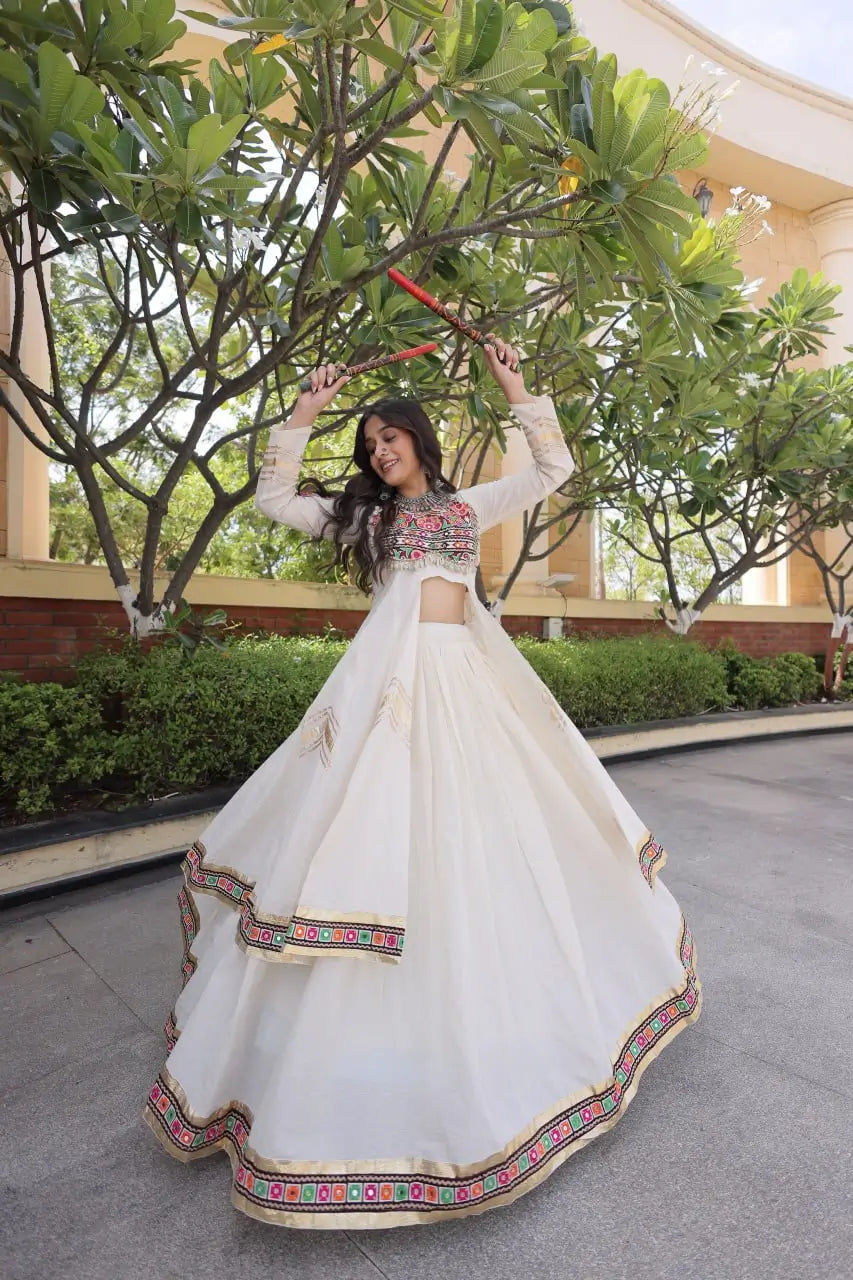 Gamthi Mirror Work Lehenga Set