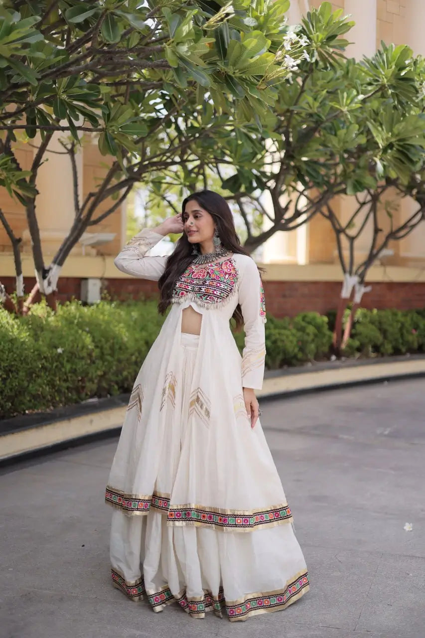 Gamthi Mirror Work Lehenga Set