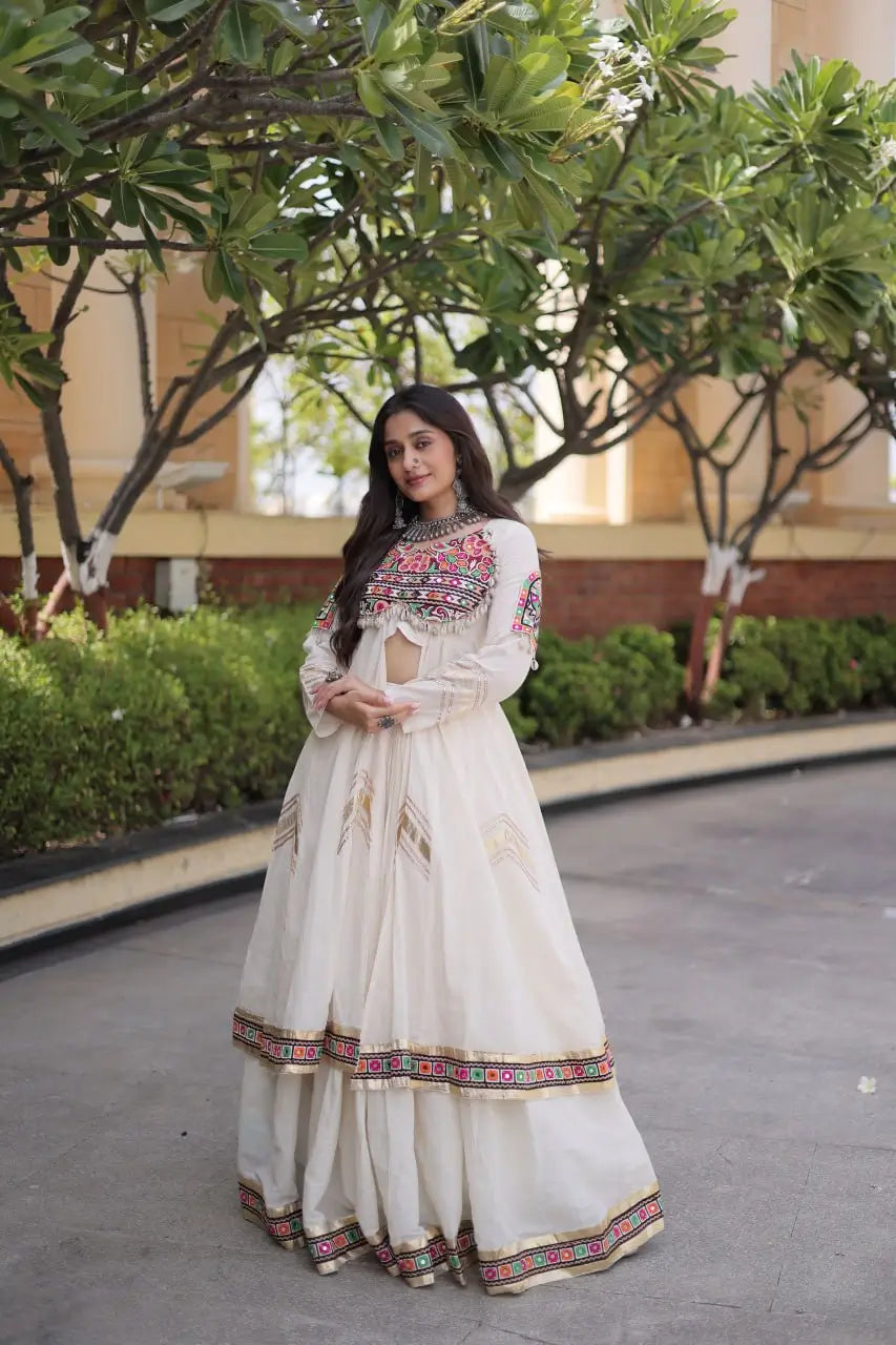 Gamthi Mirror Work Lehenga Set