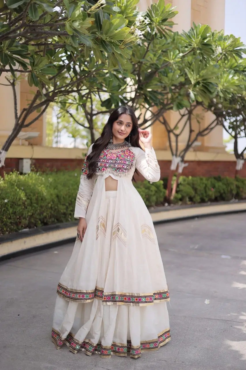Gamthi Mirror Work Lehenga Set