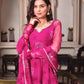 Georgette Anarkali Gown Set with Dupatta