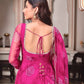 Georgette Anarkali Gown Set with Dupatta