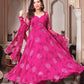 Georgette Anarkali Gown Set with Dupatta