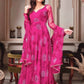Georgette Anarkali Gown Set with Dupatta