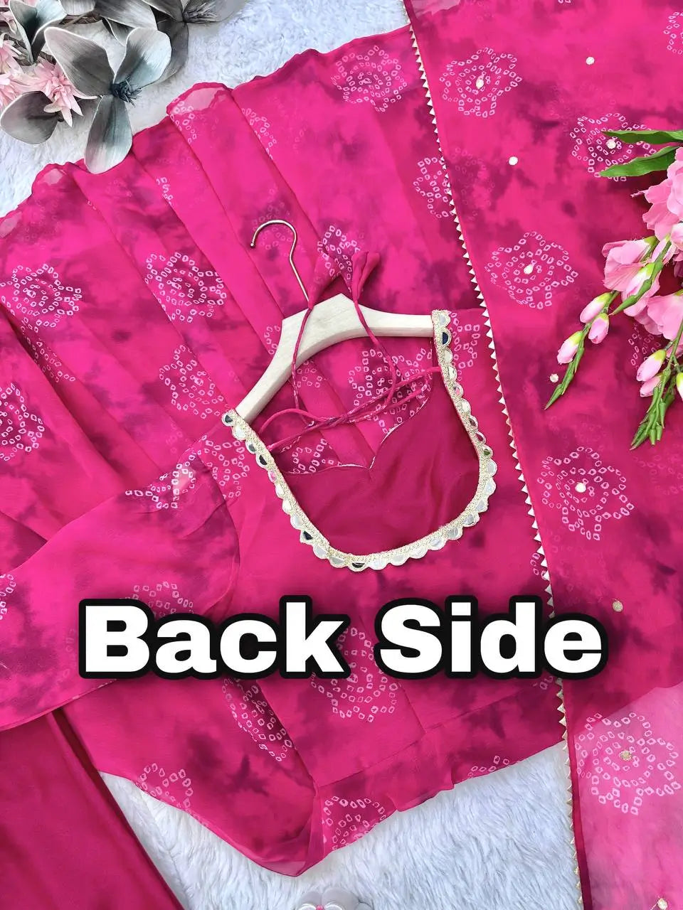 Georgette Anarkali Gown Set with Dupatta