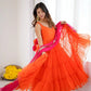 Georgette Chiffon Party Wear Gown Set with Dupatta