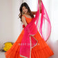 Georgette Chiffon Party Wear Gown Set with Dupatta
