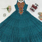 Georgette Digital Print Gown with Embroidered Work & Tassel Detailing