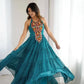 Georgette Digital Print Gown with Embroidered Work & Tassel Detailing