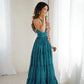 Georgette Digital Print Gown with Embroidered Work & Tassel Detailing