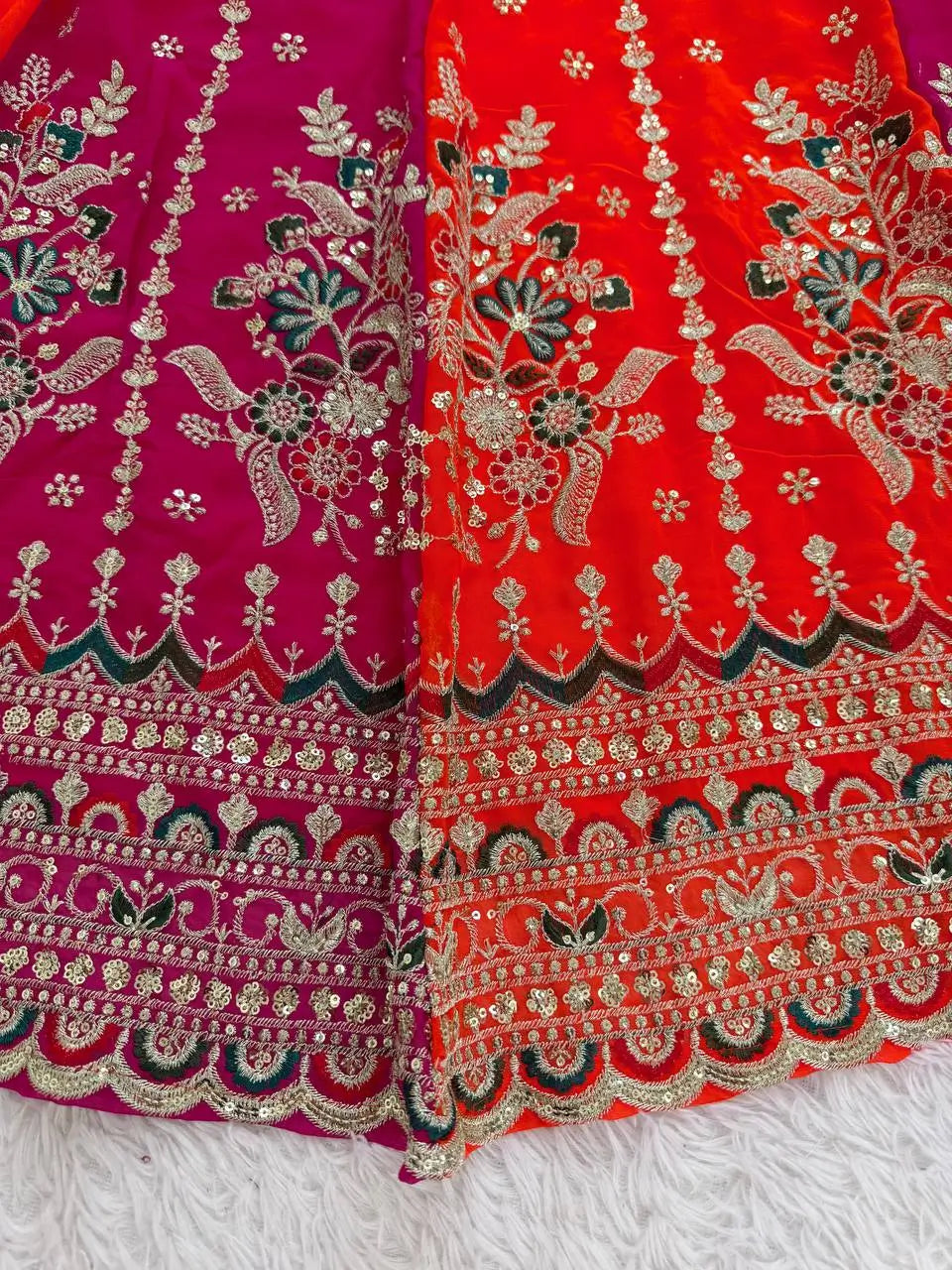 Georgette Embroidered Lehenga Set with Dupatta