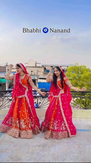 Georgette Embroidered Lehenga Set with Dupatta