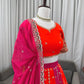 Georgette Embroidered Lehenga Set with Dupatta