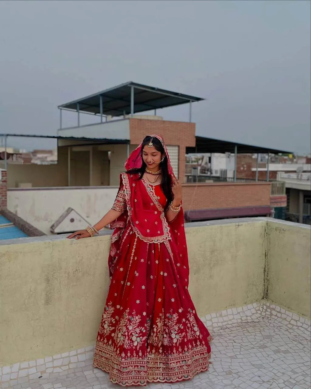 Georgette Embroidered Lehenga Set with Dupatta