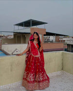 Georgette Embroidered Lehenga Set with Dupatta
