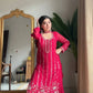 Georgette Embroidered Sharara Set with Belt Style Dupatta for Festive and Wedding Wear