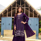 Georgette Embroidered Sharara Set with Belt Style Dupatta for Festive and Wedding Wear