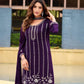Georgette Embroidered Sharara Set with Belt Style Dupatta for Festive and Wedding Wear