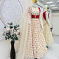 Georgette Gown Set with Embroidered Koti and Dupatta