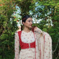 Georgette Gown Set with Embroidered Koti and Dupatta
