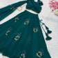 Georgette Handpainted Lehenga Set with Draped Dupatta Blouse