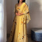 Georgette Handpainted Lehenga Set with Jacket and Blouse