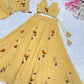 Georgette Handpainted Lehenga Set with Jacket and Blouse