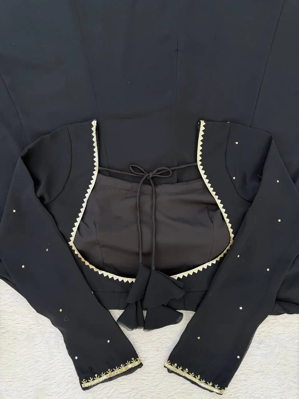 Georgette Handwork Anarkali Set with Pant & Diamond Lace Dupatta | Festive Party Wear