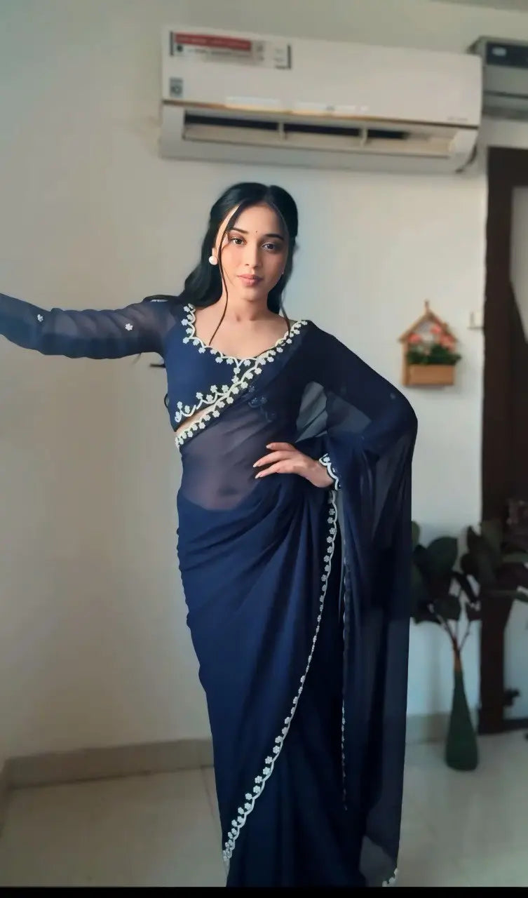 Georgette Handwork Ready to Wear Saree