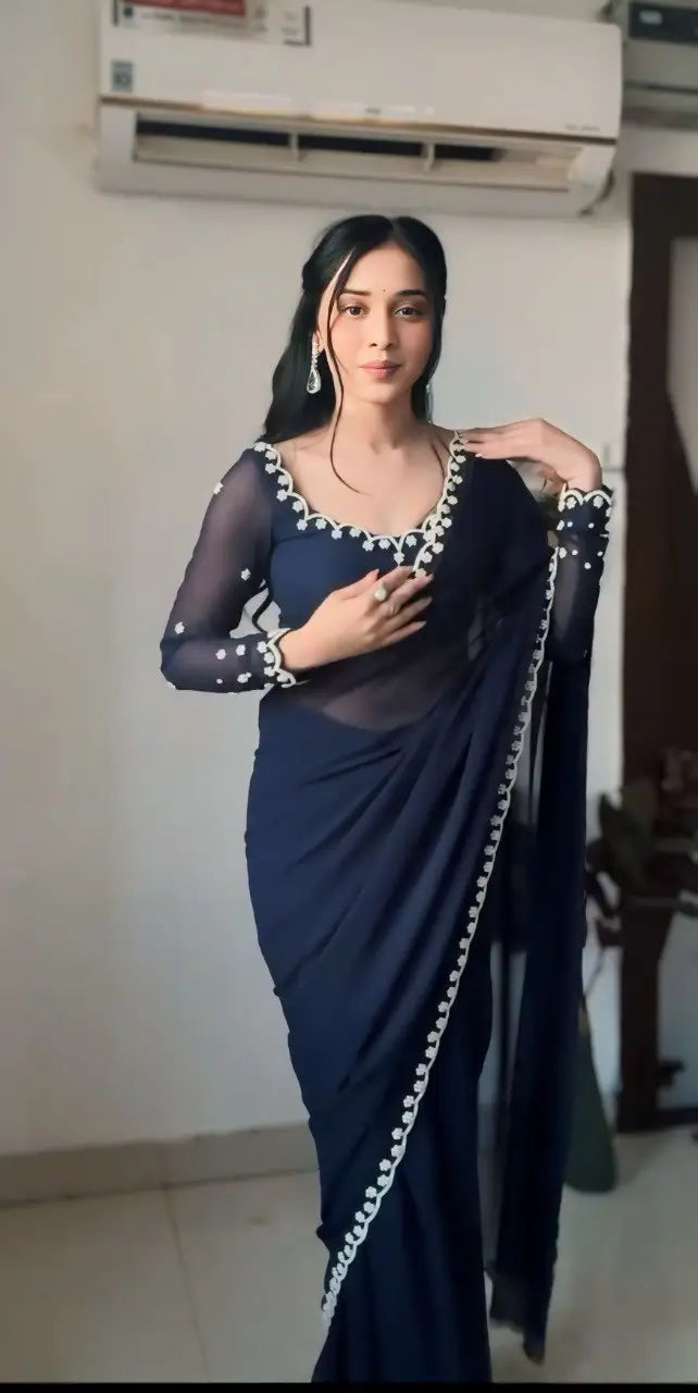 Georgette Handwork Ready to Wear Saree
