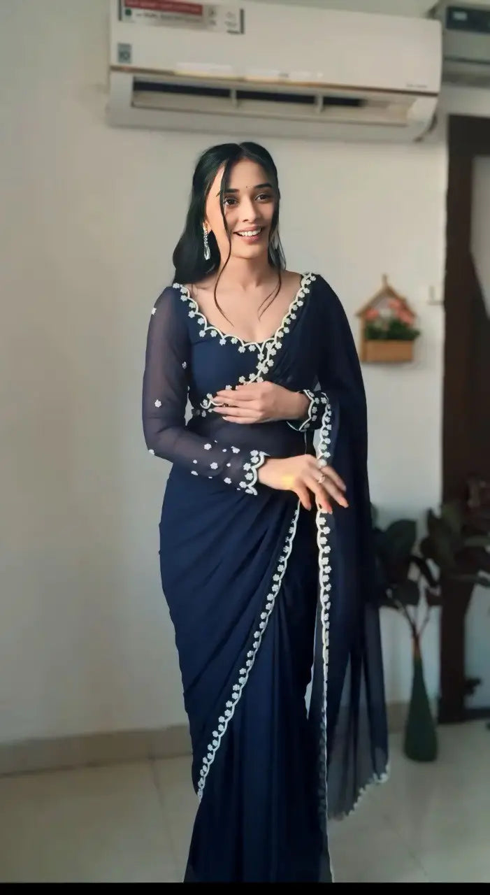 Georgette Handwork Ready to Wear Saree